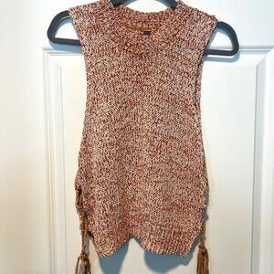 Francesca's Boutique Women's Alya High Neck Knit Sweater Vest